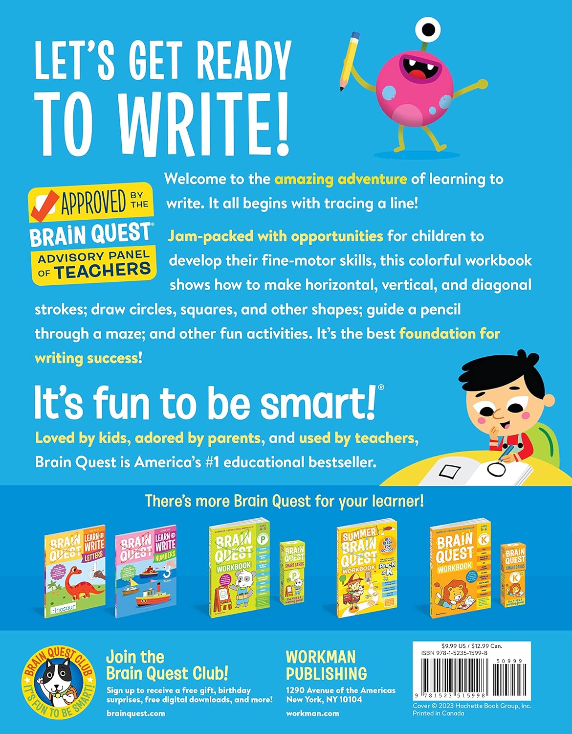 Brain Quest Learn to Write: Pen Control, Tracing, Shapes, and More