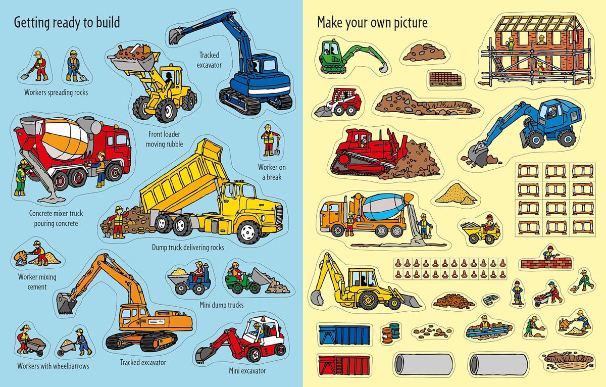 Usborne First Sticker Book: Big Machines