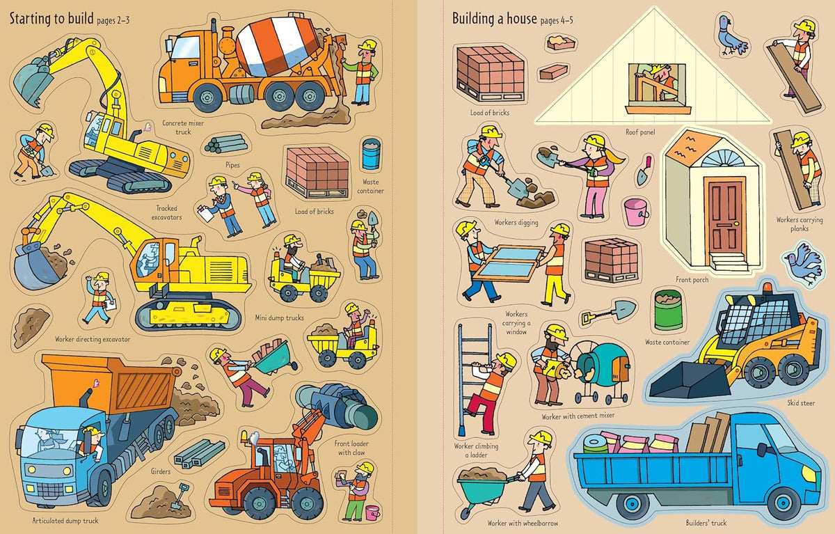 Usborne First Sticker Book: Building Sites