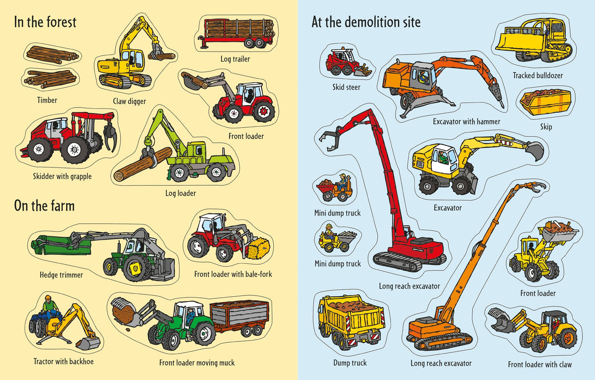Usborne First Sticker Book: Diggers