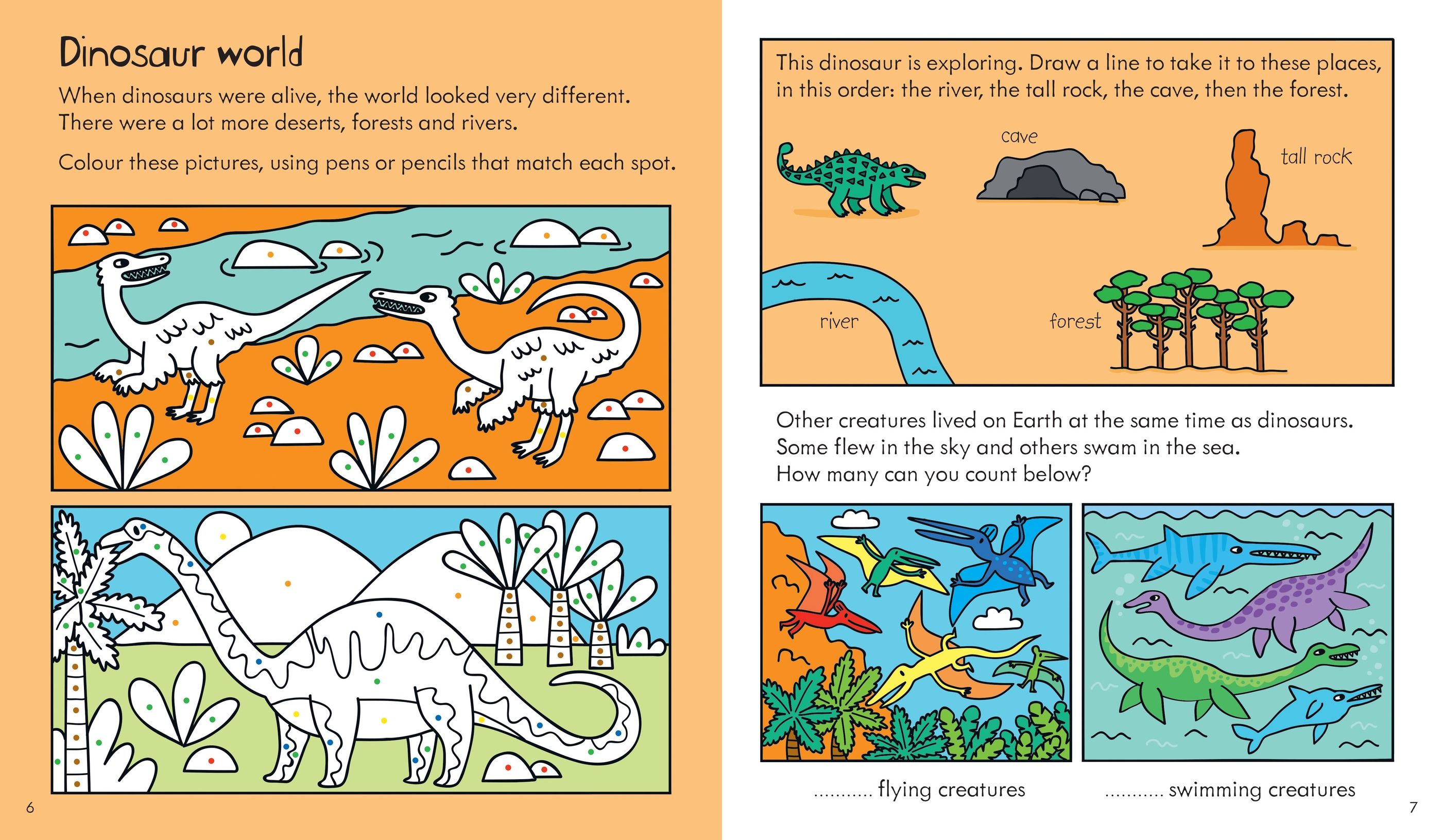 Usborne Little Childrens Dinosaur Activity Book