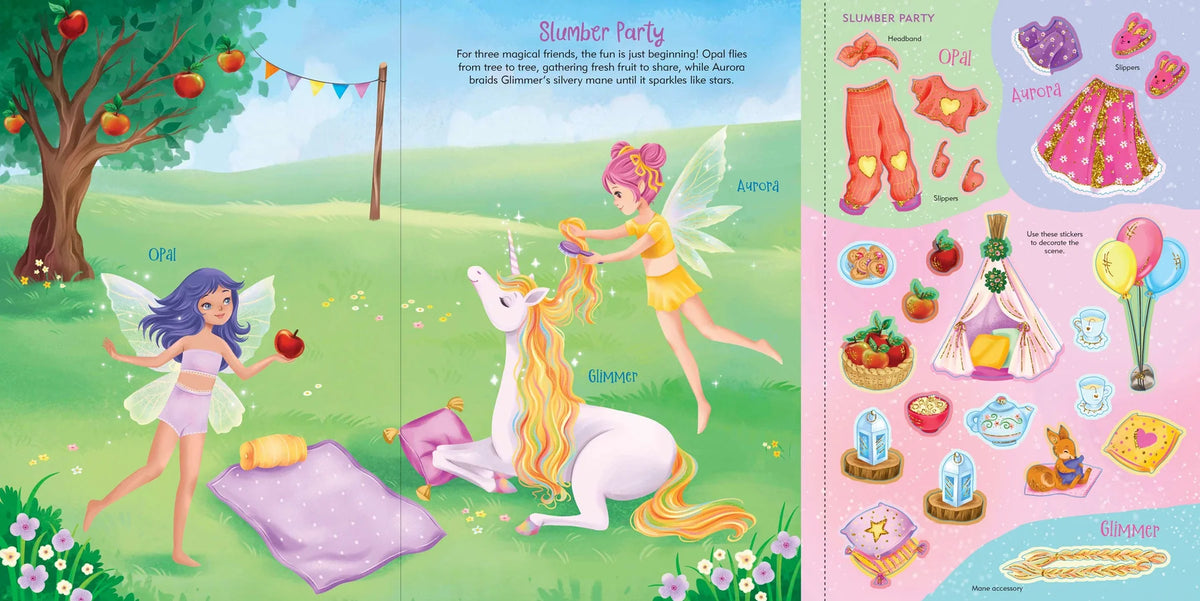 Sticker Doll Dress-Up: Unicorns