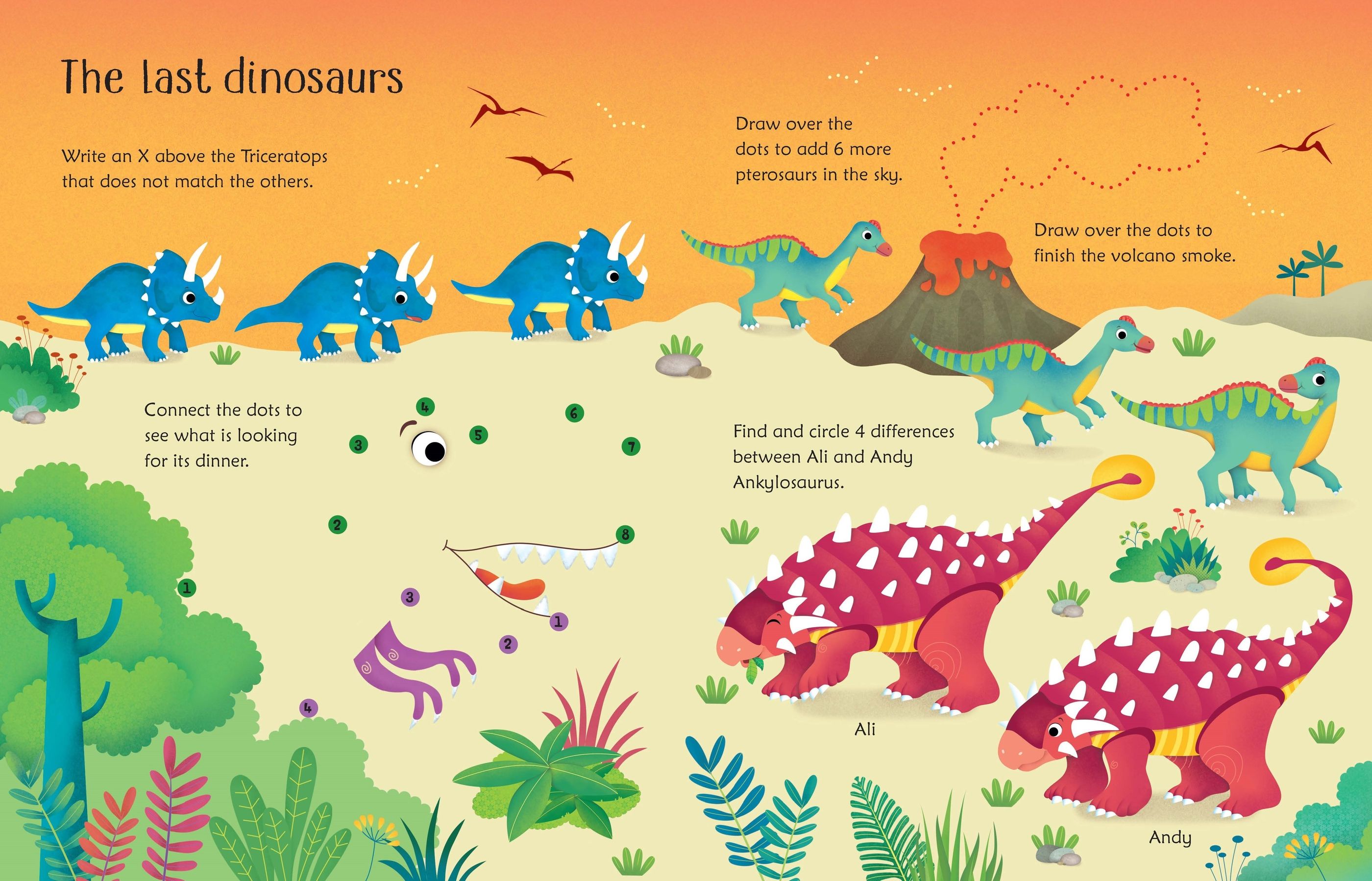 Usborne Wipe-Clean: Dinosaur Activities
