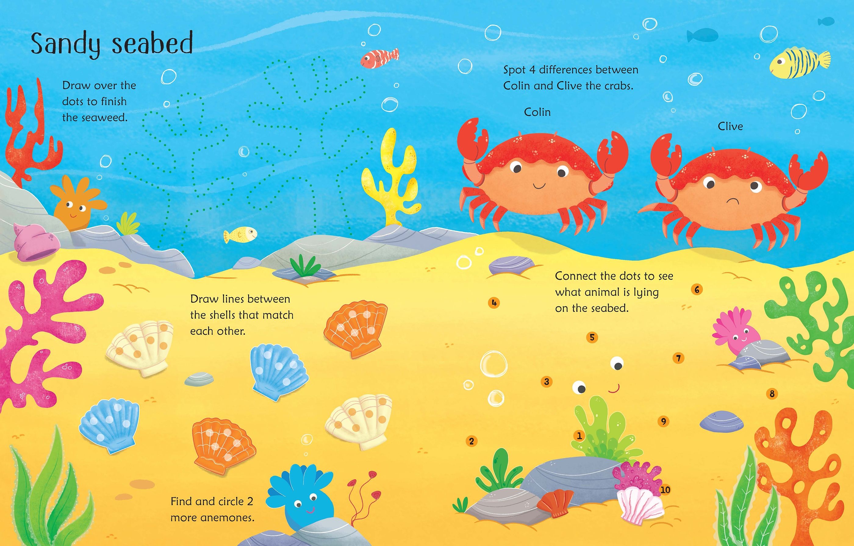 Usborne Wipe-Clean: Under the Sea Activities