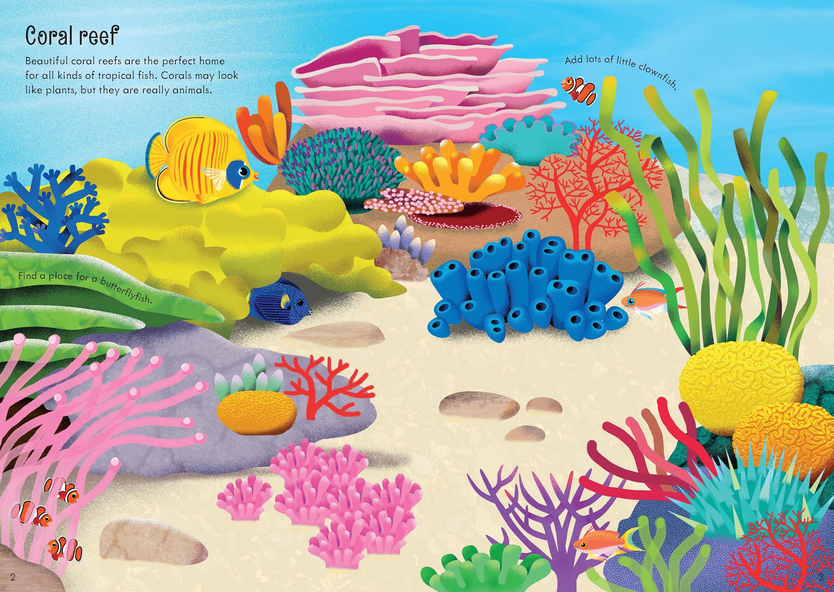 Usborne Little First Stickers: Aquarium