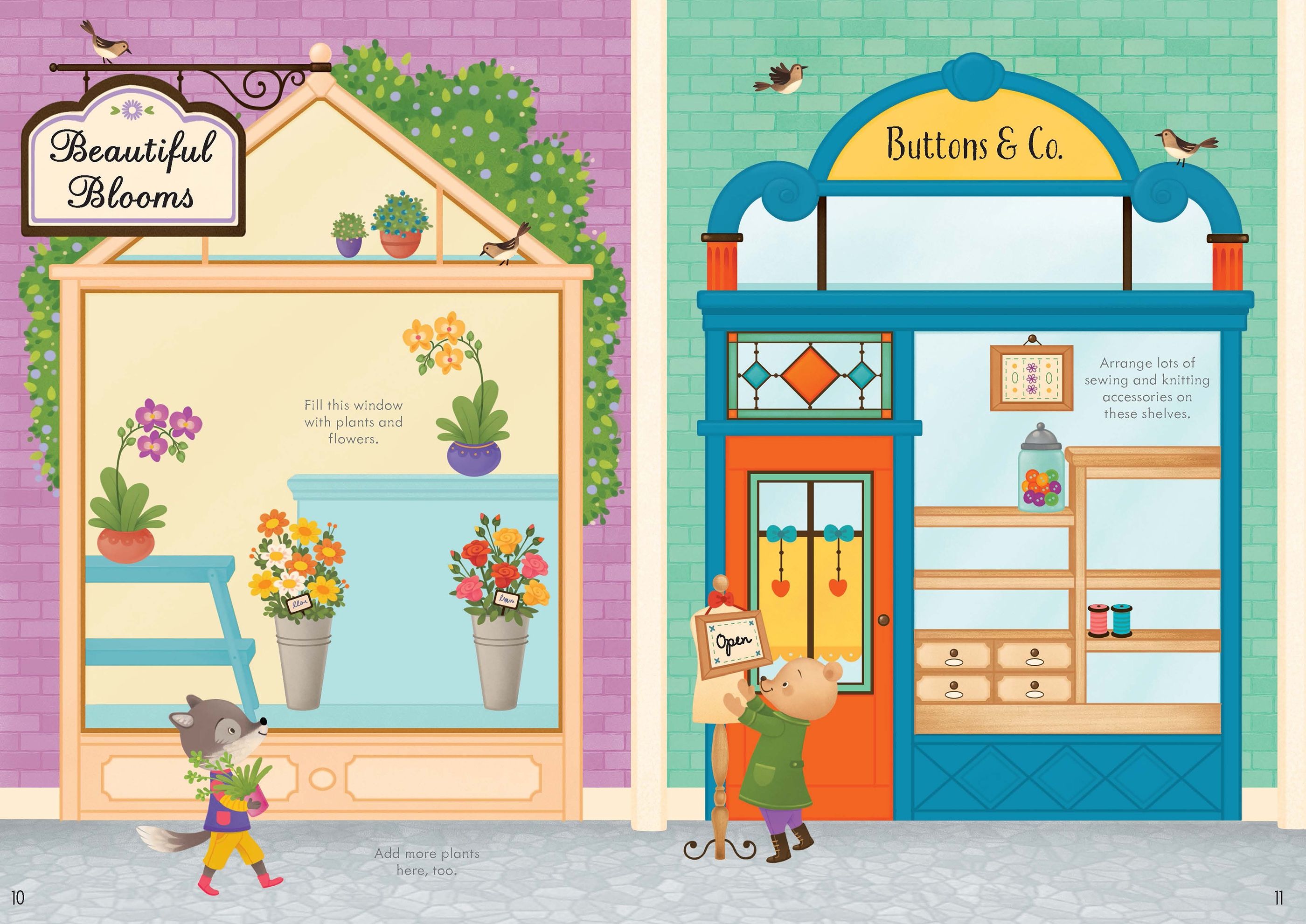 Usborne Little First Stickers: Shops