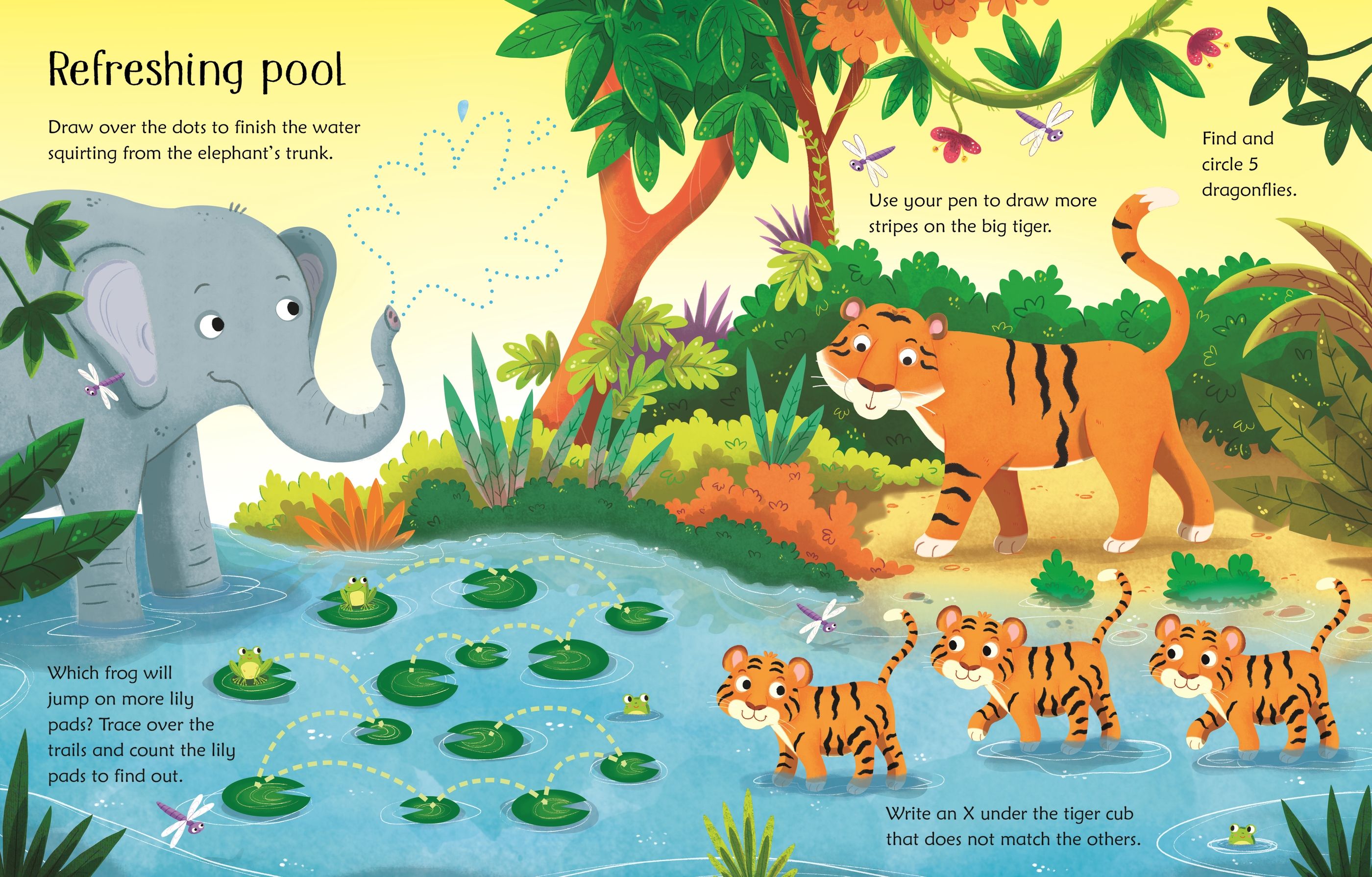 Usborne Wipe-Clean: Jungle Activities