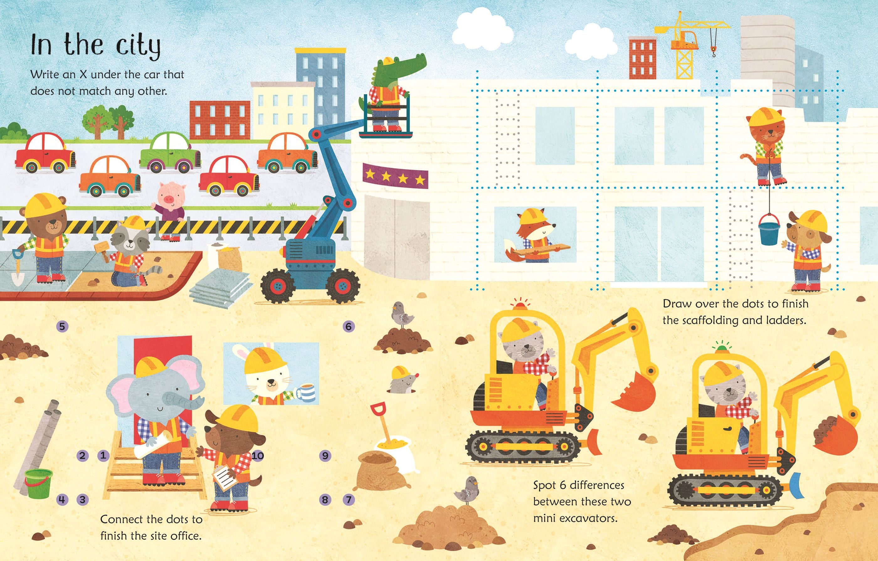 Usborne Wipe-Clean: Building Site Activities