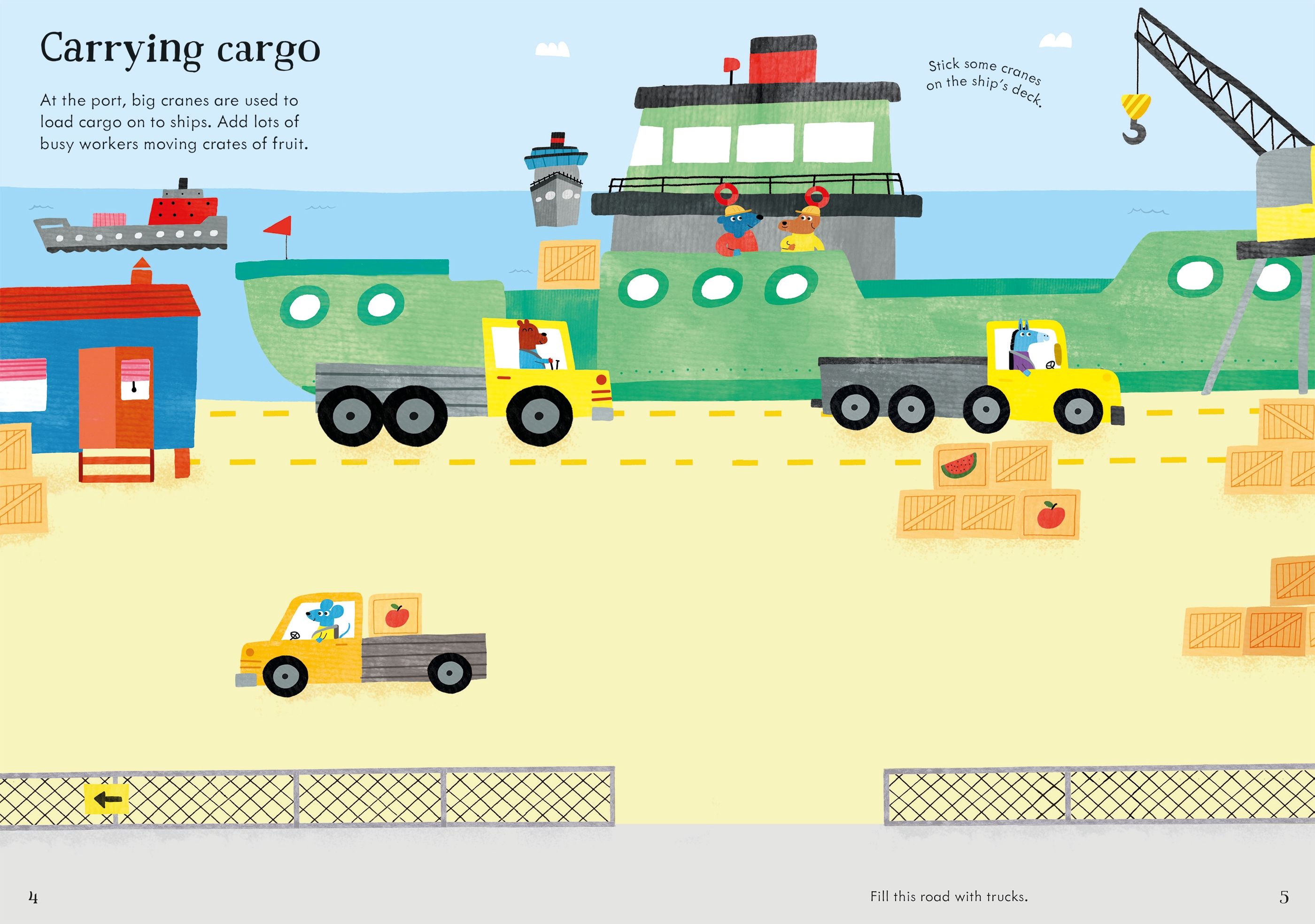 Usborne Little First Stickers: Diggers and Cranes