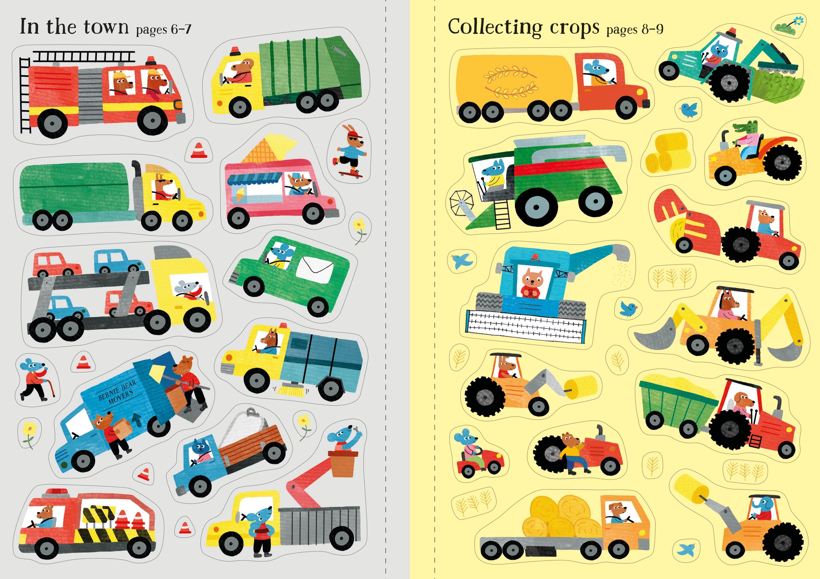 Usborne Little First Stickers: Tractors and Trucks