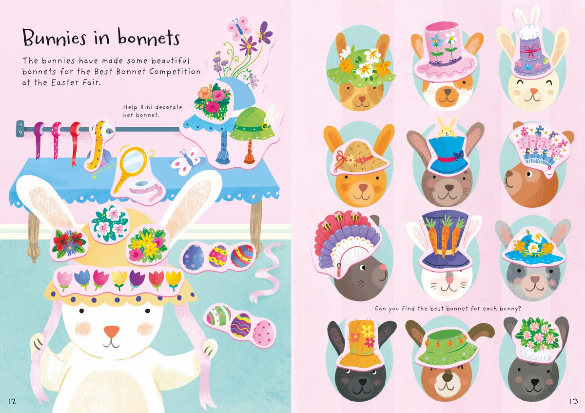 Usborne Little First Stickers: Bunnies