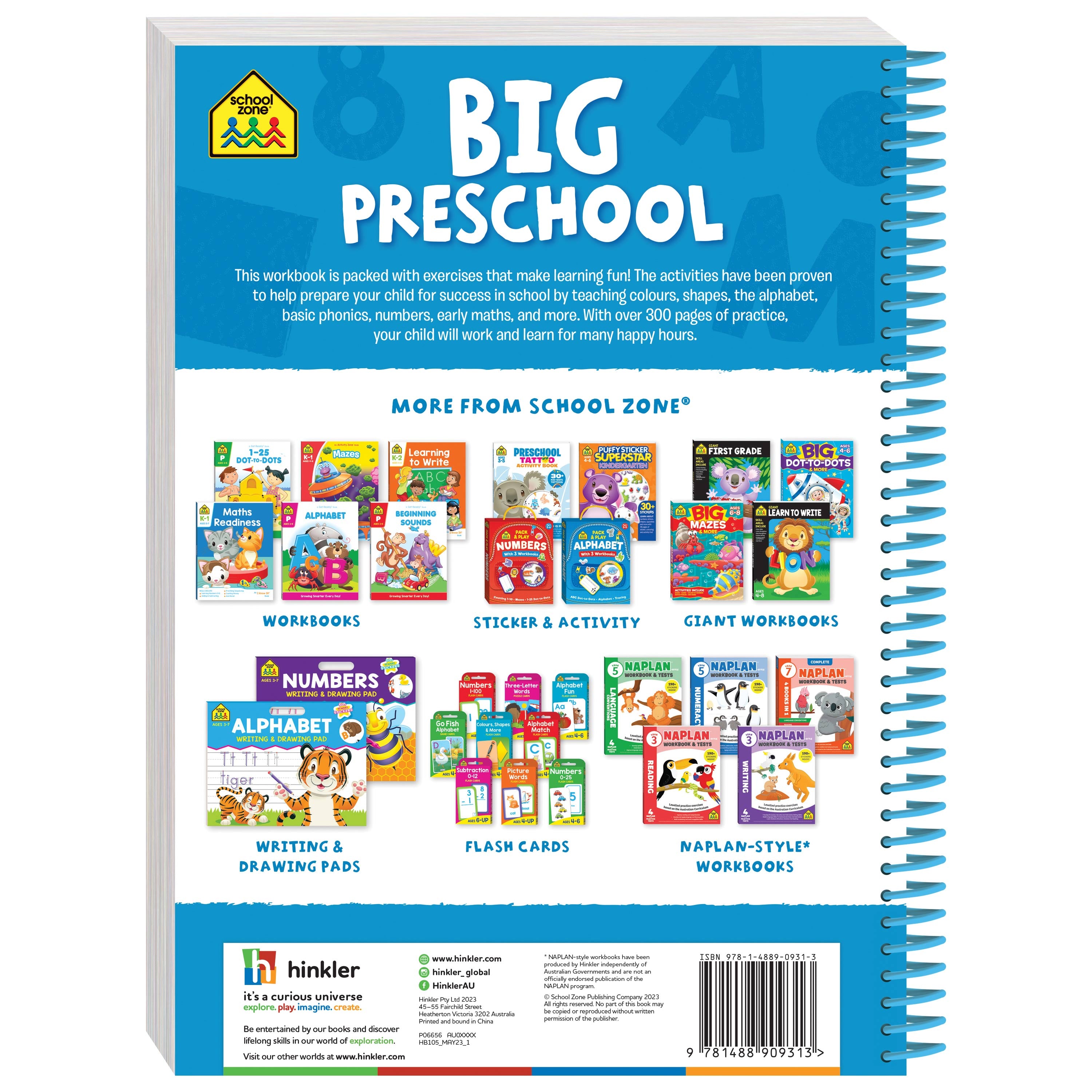 School Zone Giant Preschool Workbook (Ages 3-5)