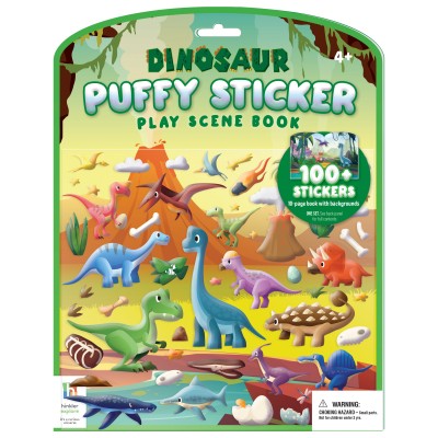 Dinosaur Puffy Sticker Play Scene Book