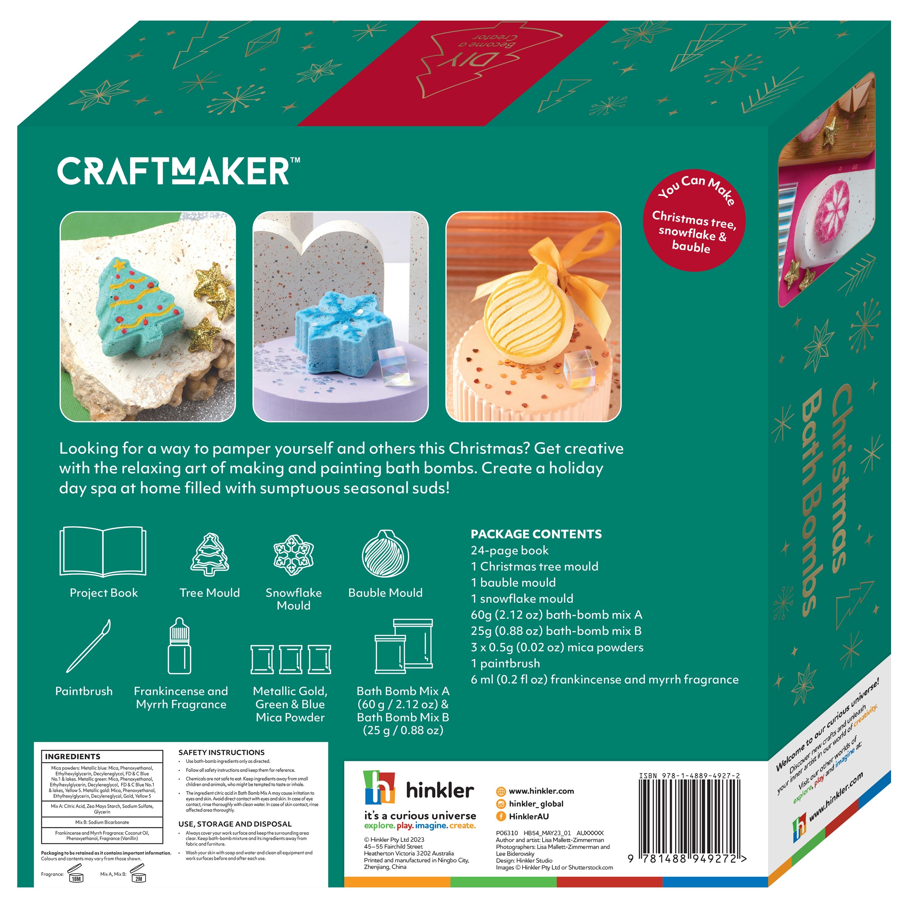 Craft Maker Classic Christmas Bath Bombs Kit