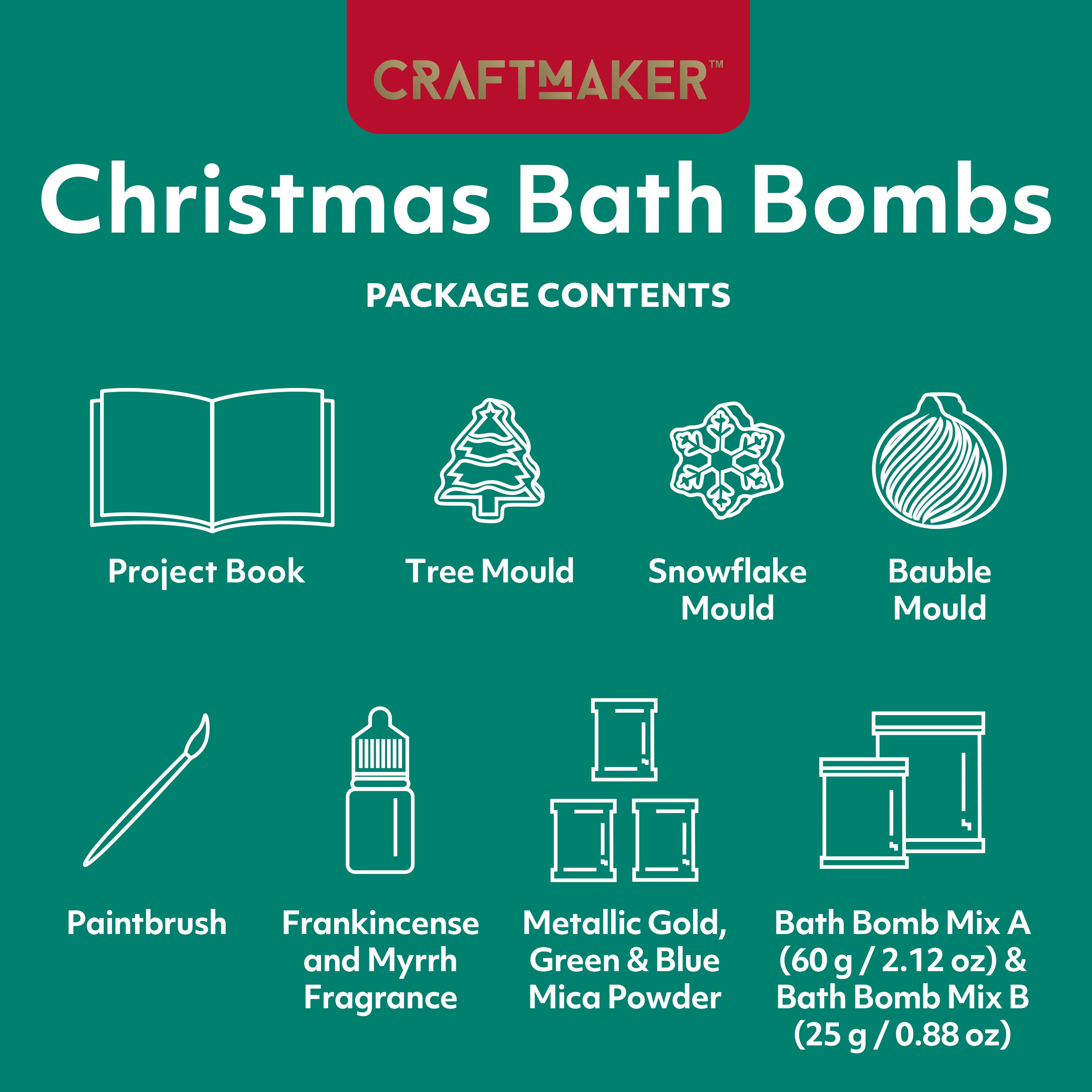 Craft Maker Classic Christmas Bath Bombs Kit