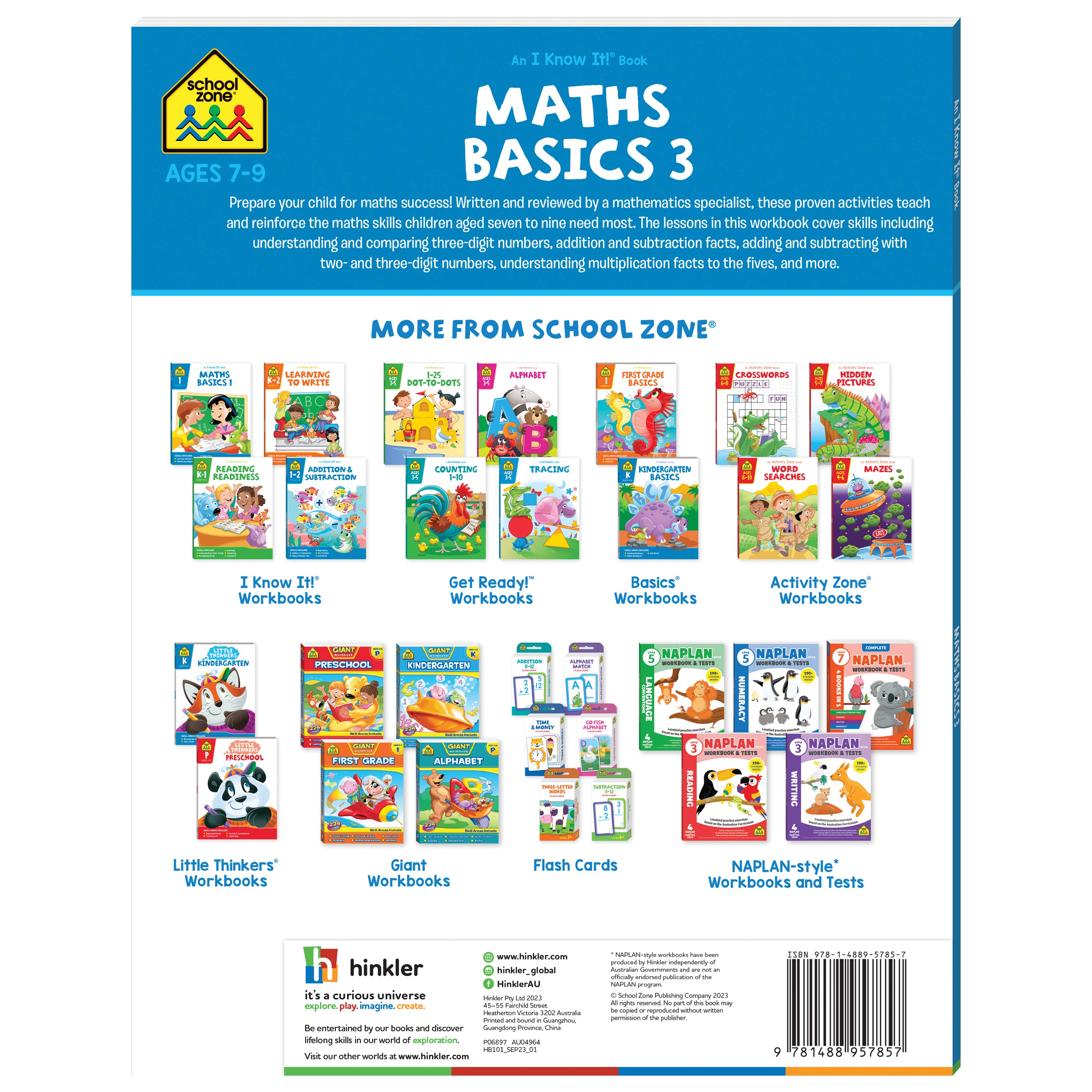 School Zone I Know It Book: Maths Basics 3 (Ages 7-9)
