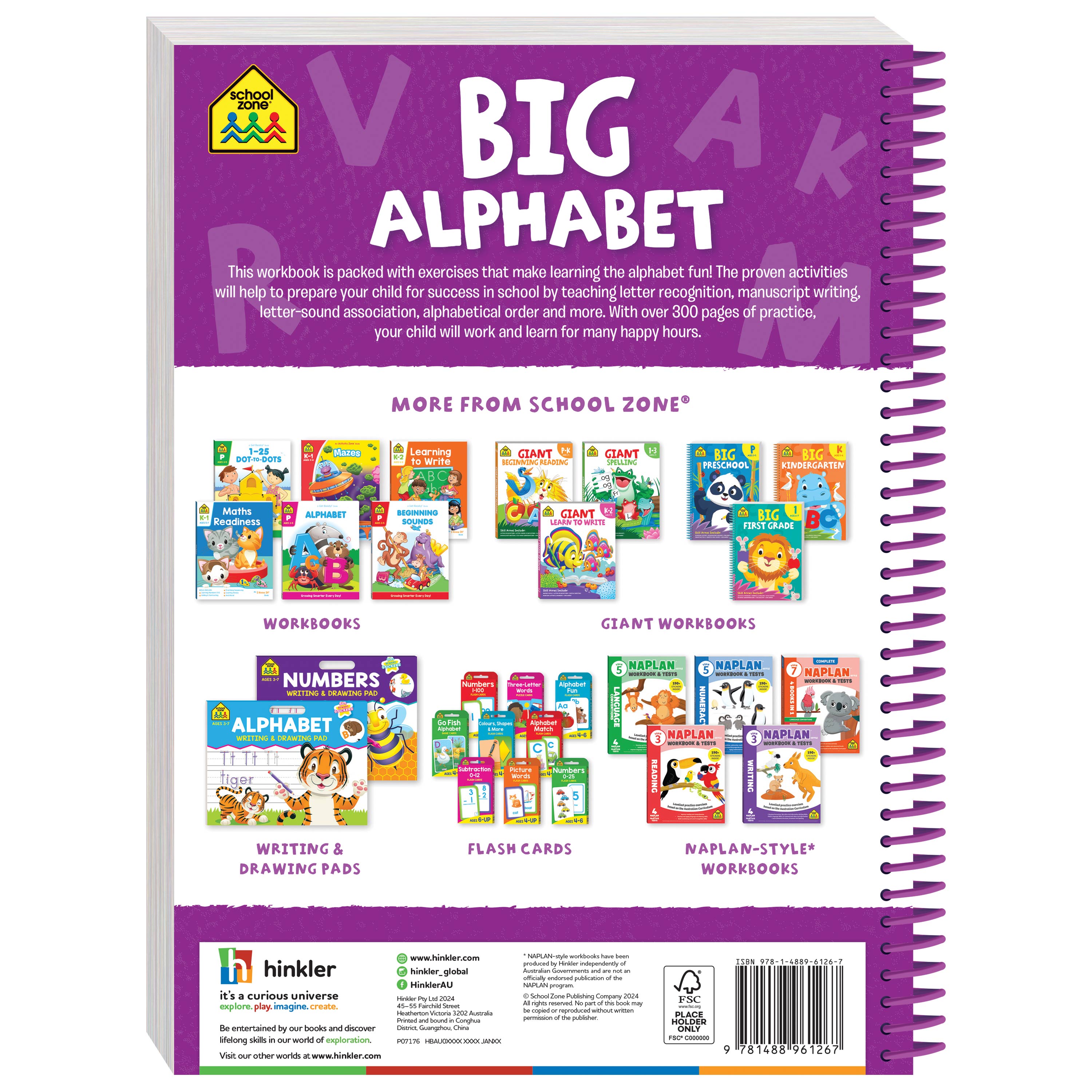 School Zone Big Spiro Workbook Alphabet: P (Ages 3-5)