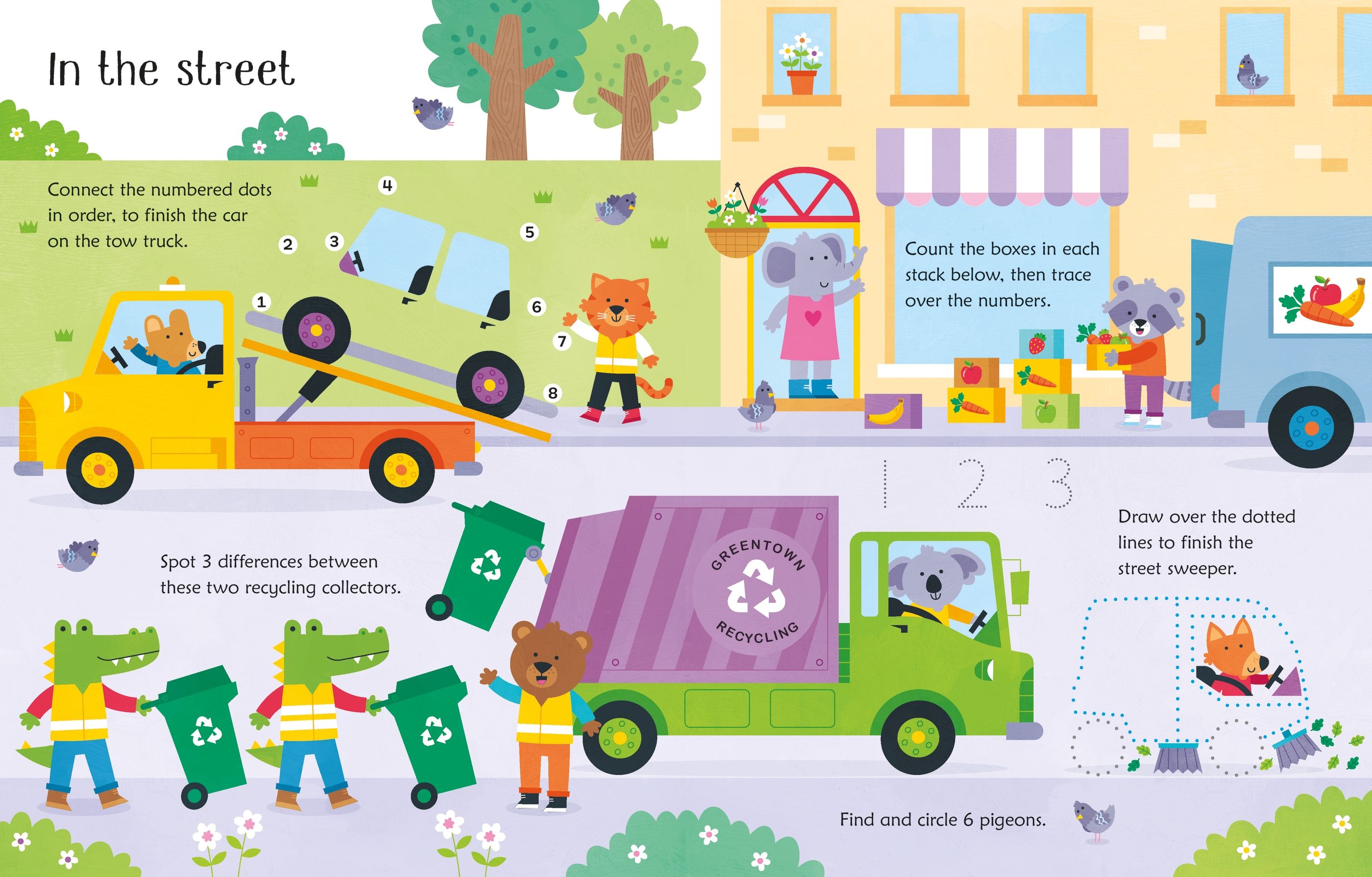 Usborne Wipe-Clean Trucks and Diggers Activities