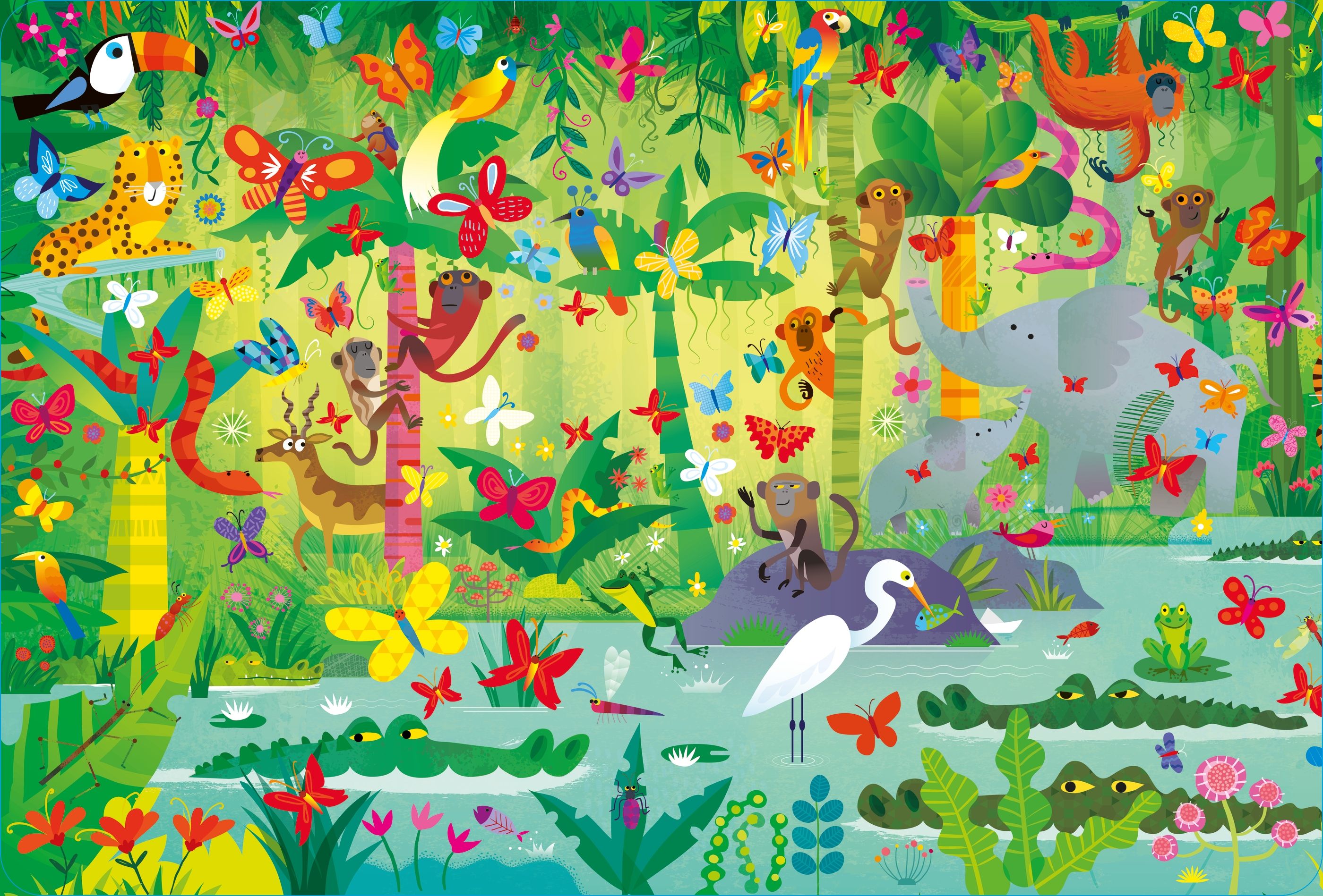 Usborne Book and Jigsaw: In the Jungle
