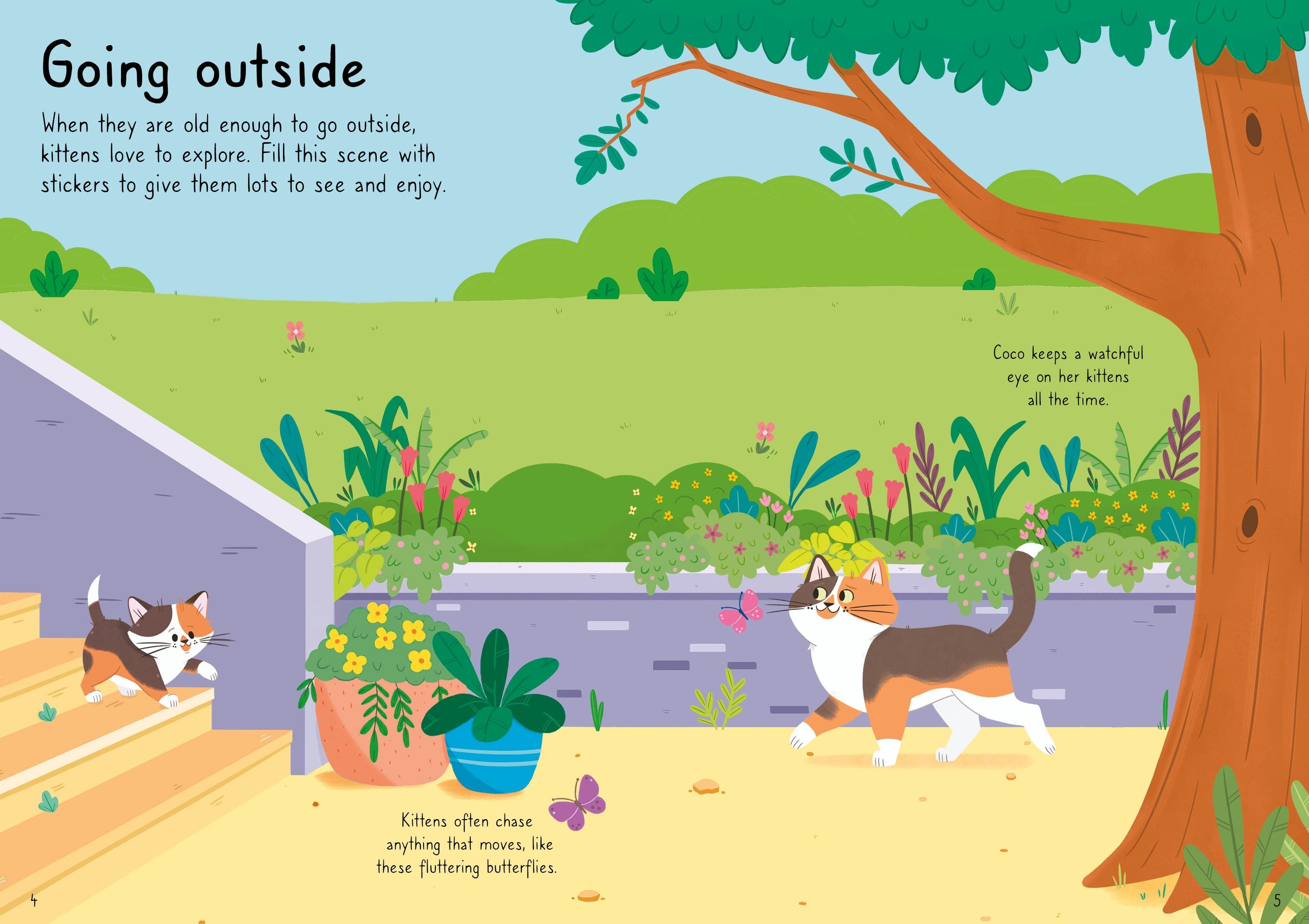 Usborne Little First Stickers Cats and Kittens