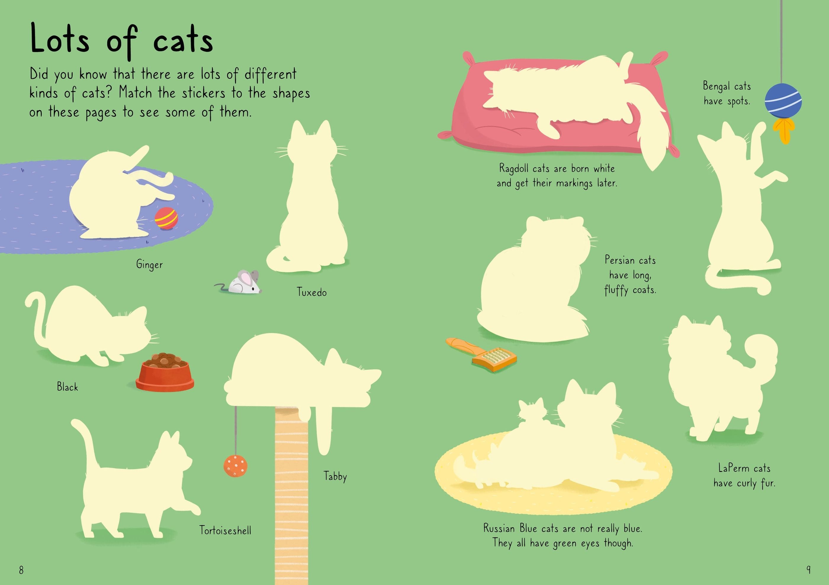 Usborne Little First Stickers Cats and Kittens