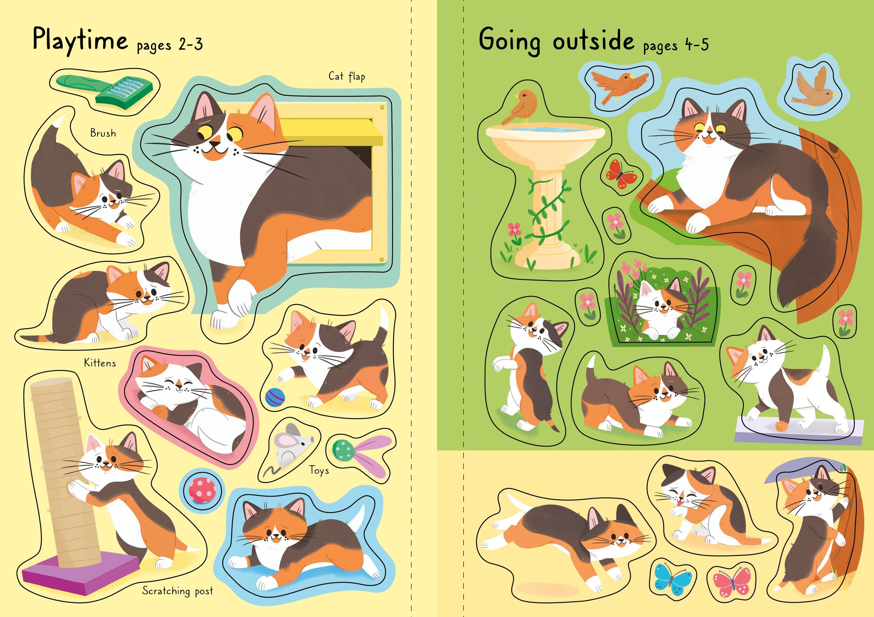 Usborne Little First Stickers Cats and Kittens