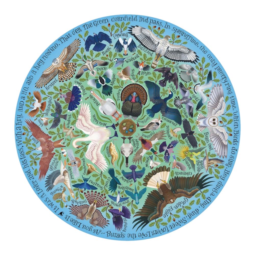 A 1000-Piece Circular Jigsaw Puzzle: Shakespeare's Birds