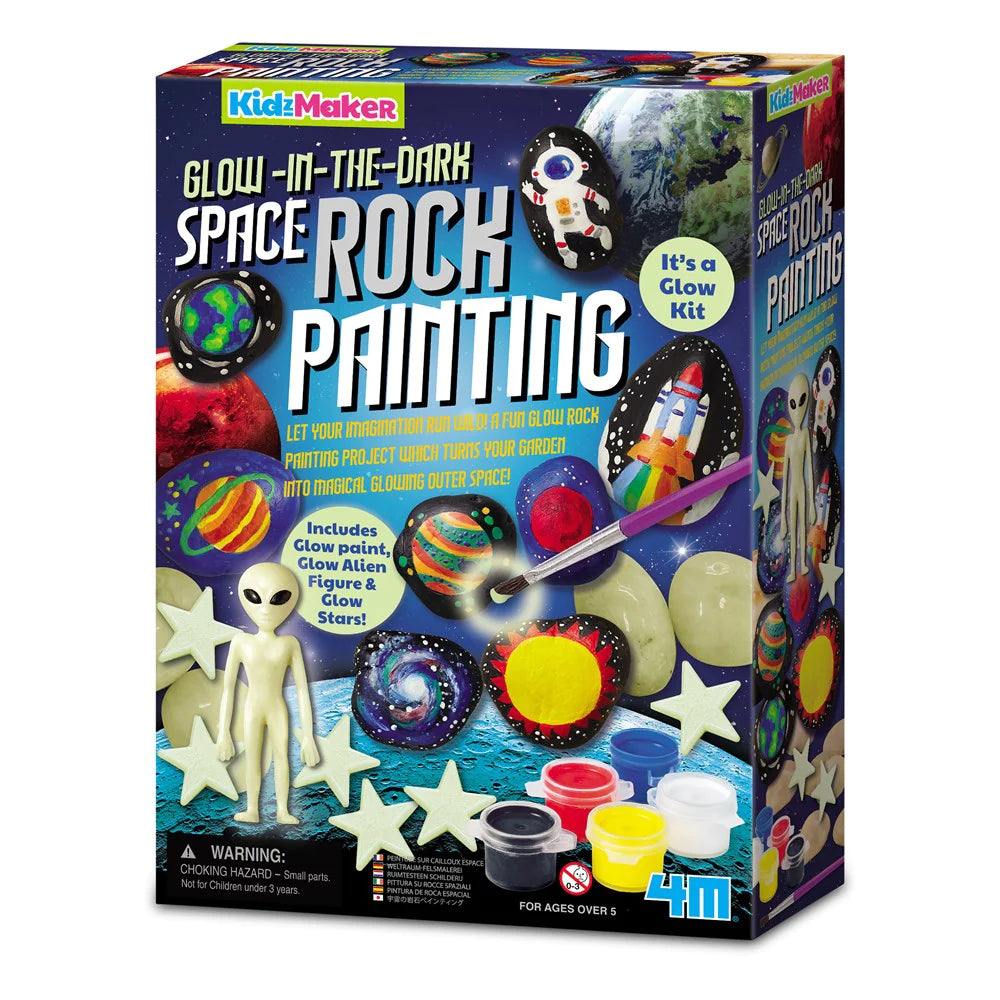 4M KidzMaker Glow-In-The-Dark Space Rock Painting