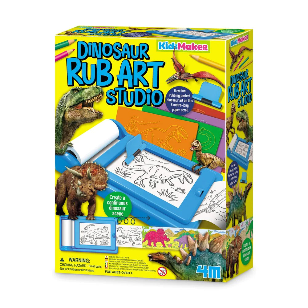 4M KidzMaker Dinosaur Rub Art Studio