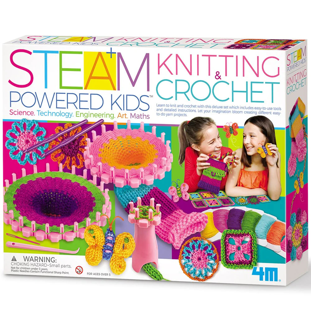 4M STEAM Powered Kids Knitting & Crochet