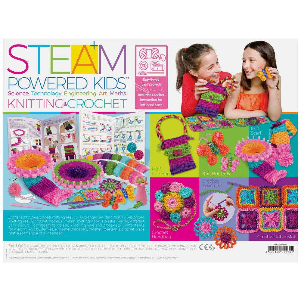4M STEAM Powered Kids Knitting & Crochet