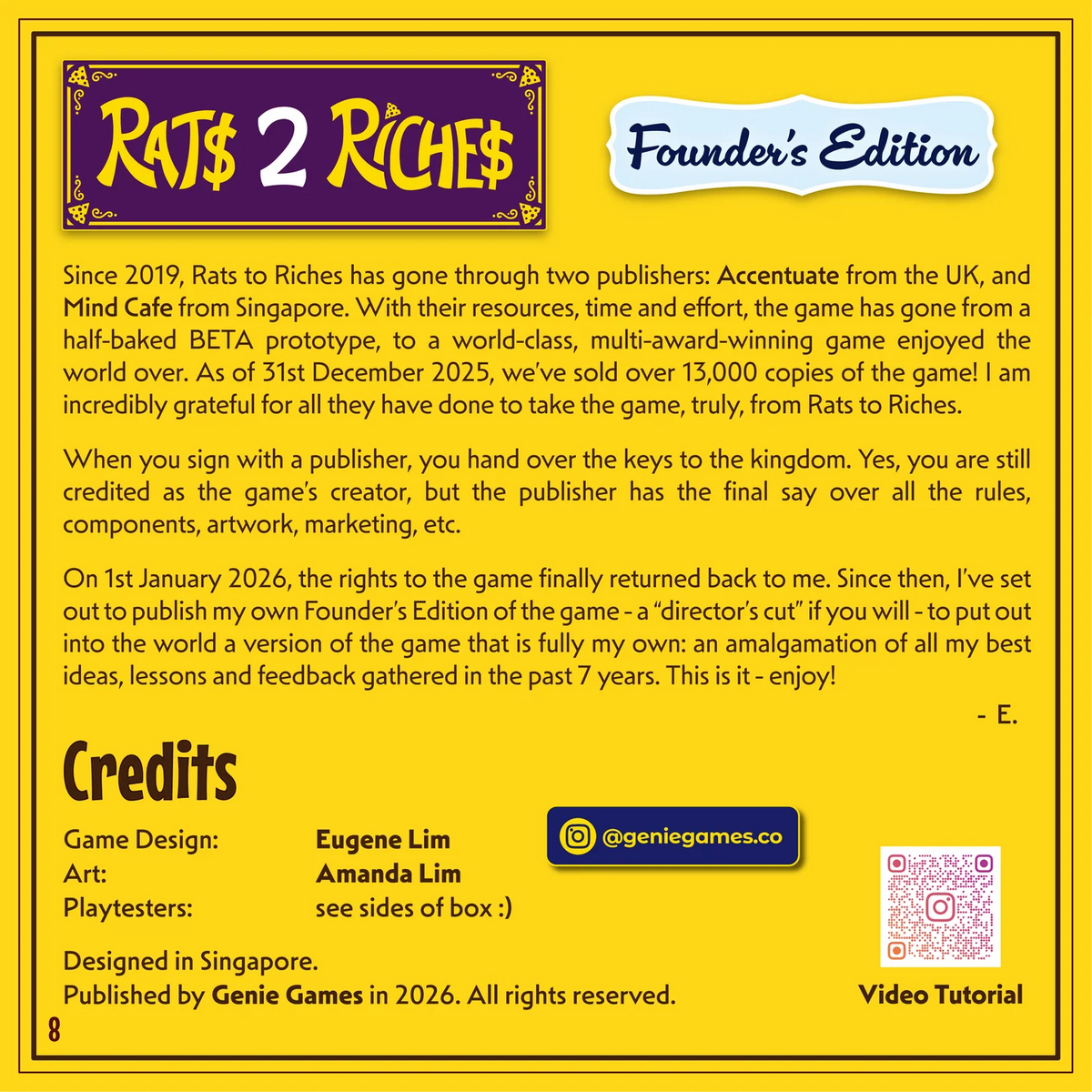 Rats 2 Riches: Founders Edition