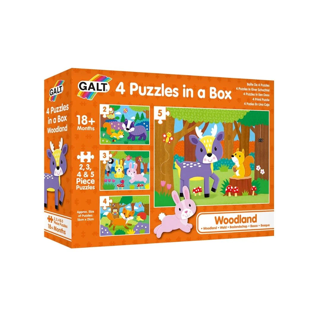 Galt 4 Puzzles In A Box: Woodland