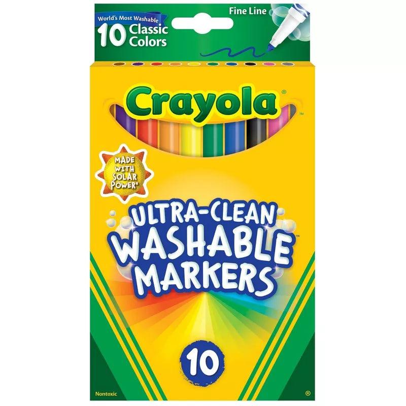 Crayola Ultra-Clean Washable Fine Markers 10ct