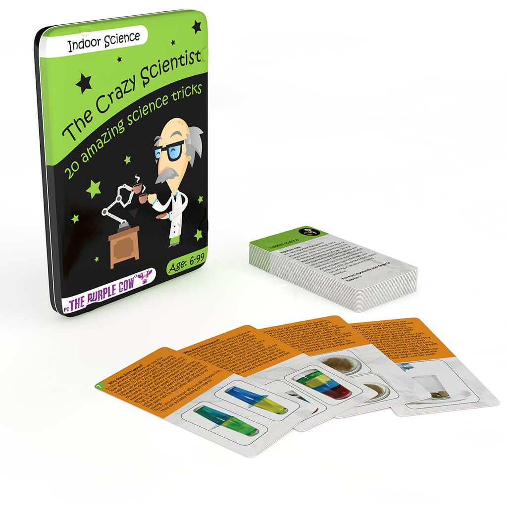 Purple Cow Crazy Scientist Activity Cards: Indoor Science
