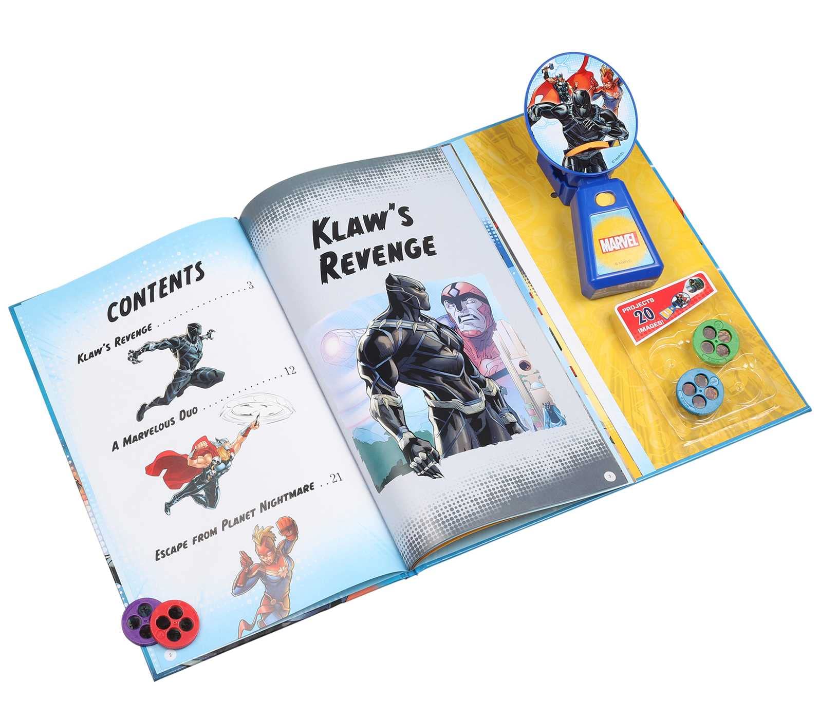 Movie Theater Storybook & Projector: Marvel Black Panther, Thor, and Captain Marvel