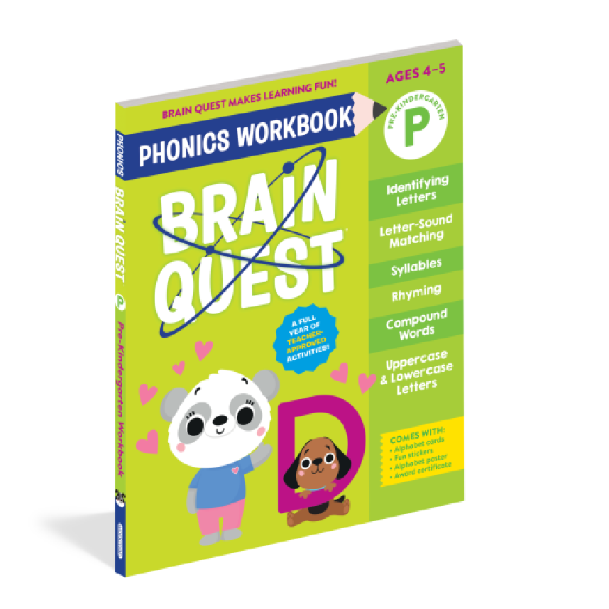 Brain Quest Phonics Workbook: Pre-Kindergarten
