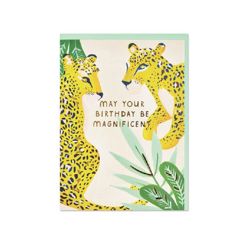 Raspberry Blossom May Your Birthday Be Magnificent (Striking Leopard)