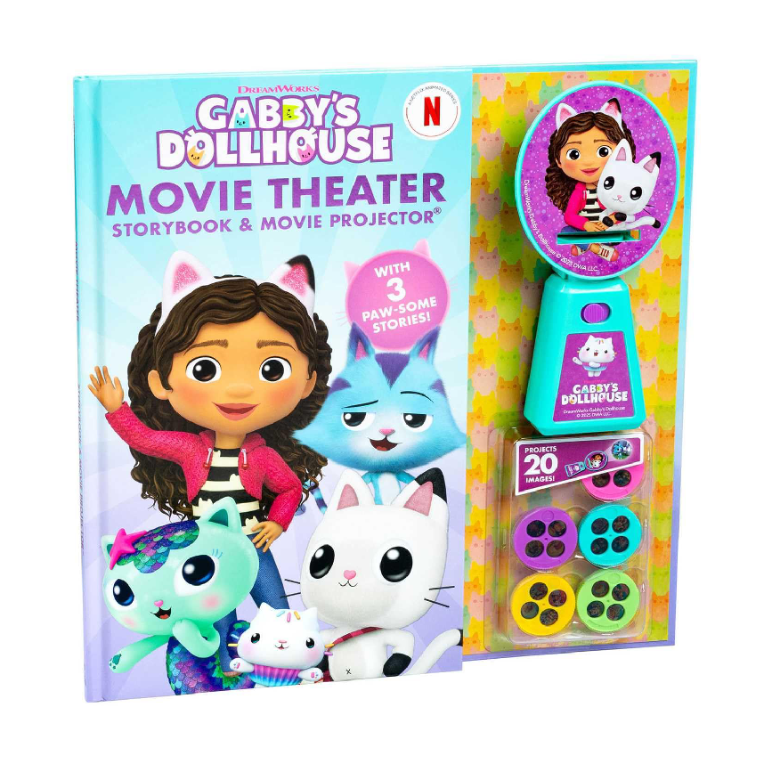 Movie Theatre Storybook & Movie Projector: Gabbys Dollhouse