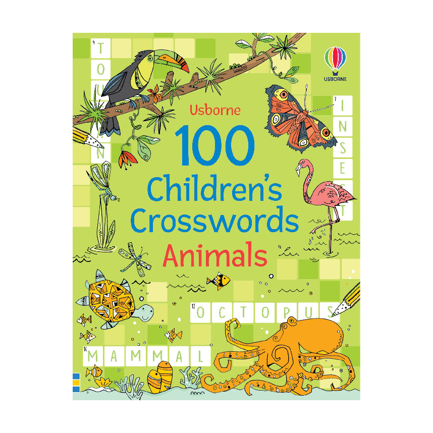 Usborne 100 Childrens Crosswords: Animals