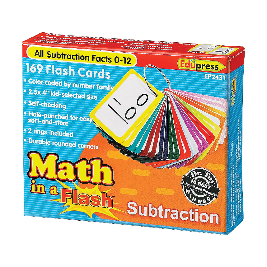 Edupress Math In A Flash Cards: Subtraction
