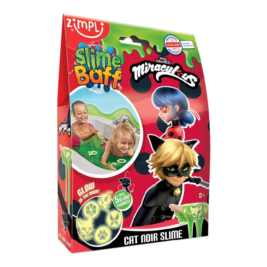 Zimpli Kids Slime Baff: Miraculous Cat Noir Green (150g)