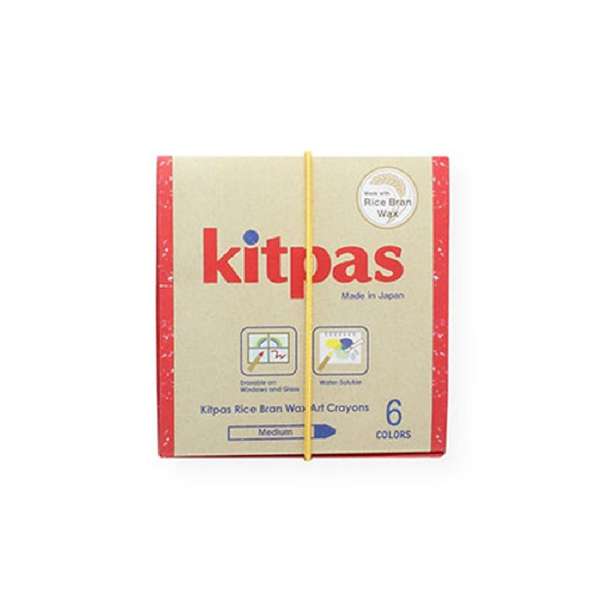 Kitpas Rice Bran Wax Art Crayons (6 Colours)