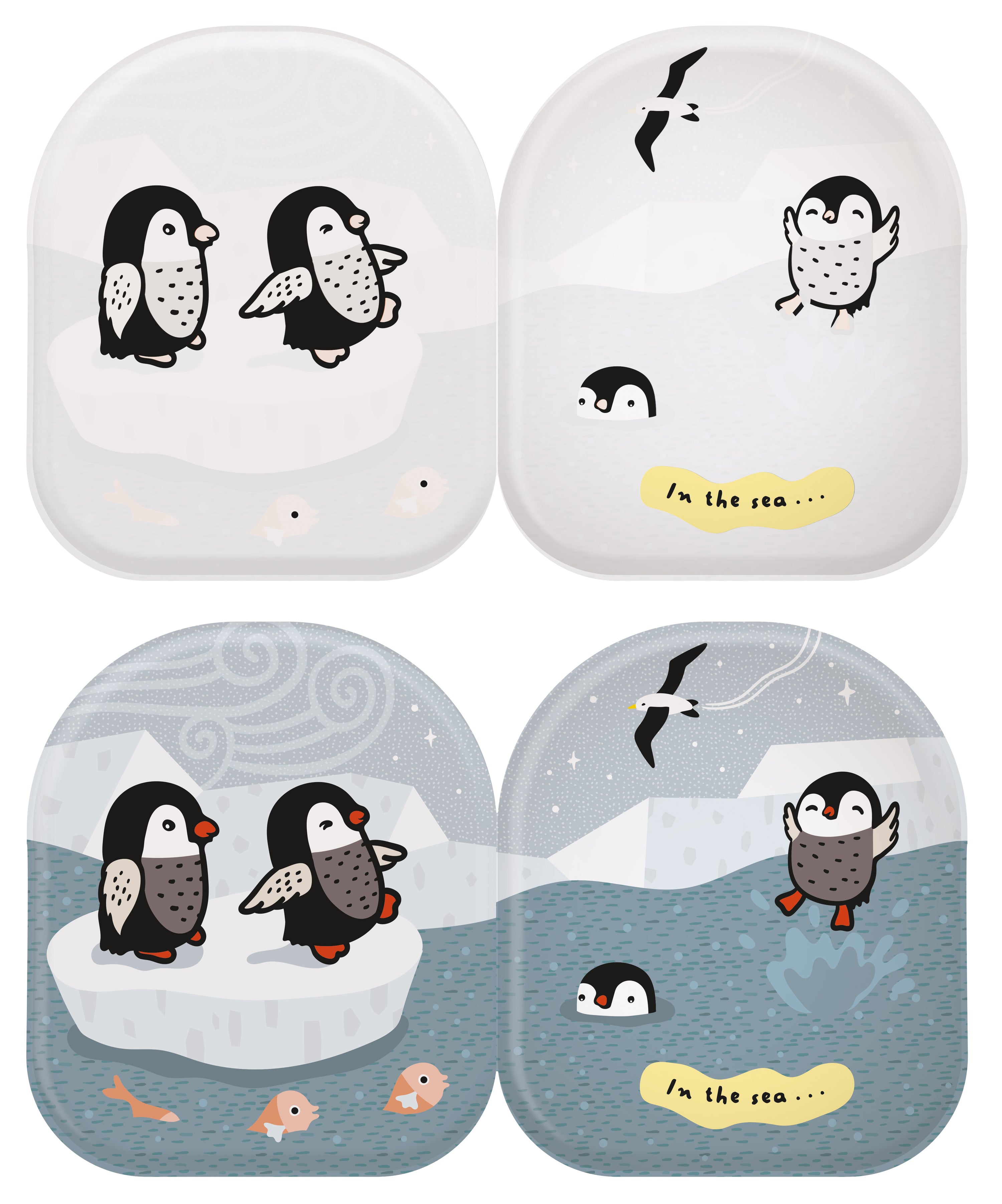 Wee Gallery Shaped Bath Book: Penguin And Friends