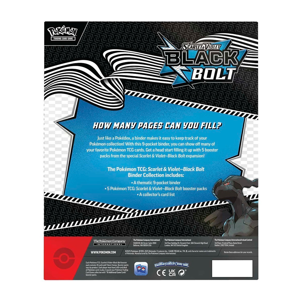 Pokemon TCG SV10.5 Black Bolt Binder Collection