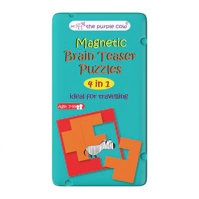 Purple Cow To Go Magnetic Travel Games: Brain Teaser Puzzles