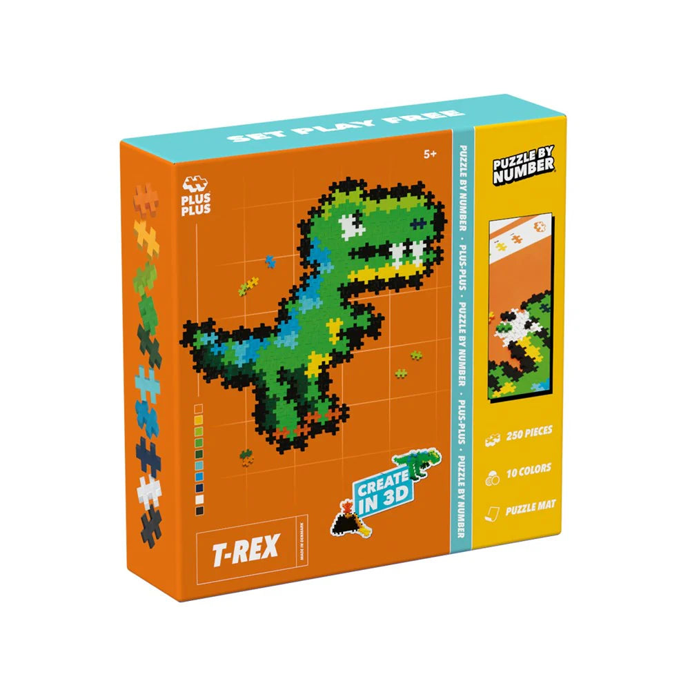 Plus-Plus Puzzle By Number: T-Rex (250pcs)