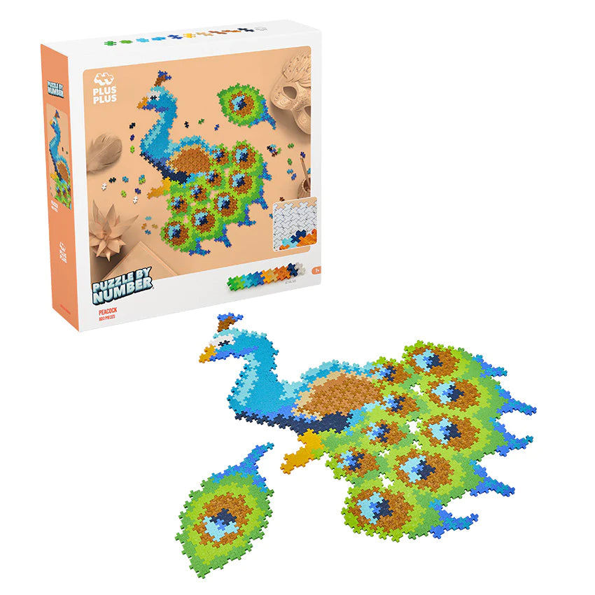 Plus-Plus Puzzle By Number Peacock 800pcs