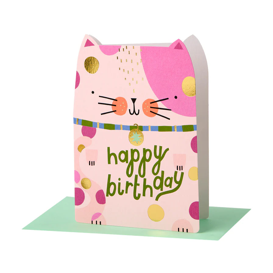 Raspberry Blossom Happy Birthday Cat