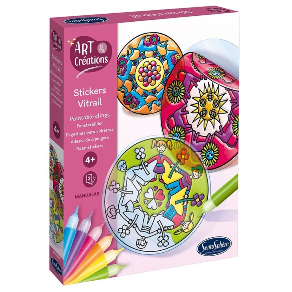 Sentosphere Art & Creations Stained Glass Stickers: Mandalas